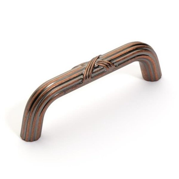 Dynasty Hardware Dynasty Hardware P-2432-AC Super Saver Ribbon & Reed Cabinet Pull; Antique Copper P-2432-AC
